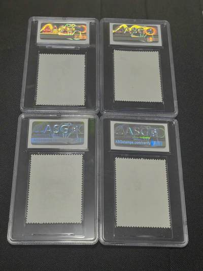 洪涛臻品批发群 精选邮票限时拍卖第1319期  T130泰山新全 asg两枚95，两枚90，均OG，五岳之尊，爬过泰山的朋友都应该买一套留念，单单评级费一套下来要四五百，现在亏的底裤都没了，注意抄底