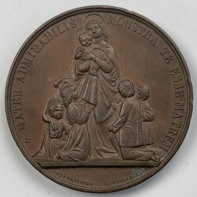 掌中浮雕-藏着的欧洲第055场 - 天主教学校良好品行与学业进步铜质奖章，47mm