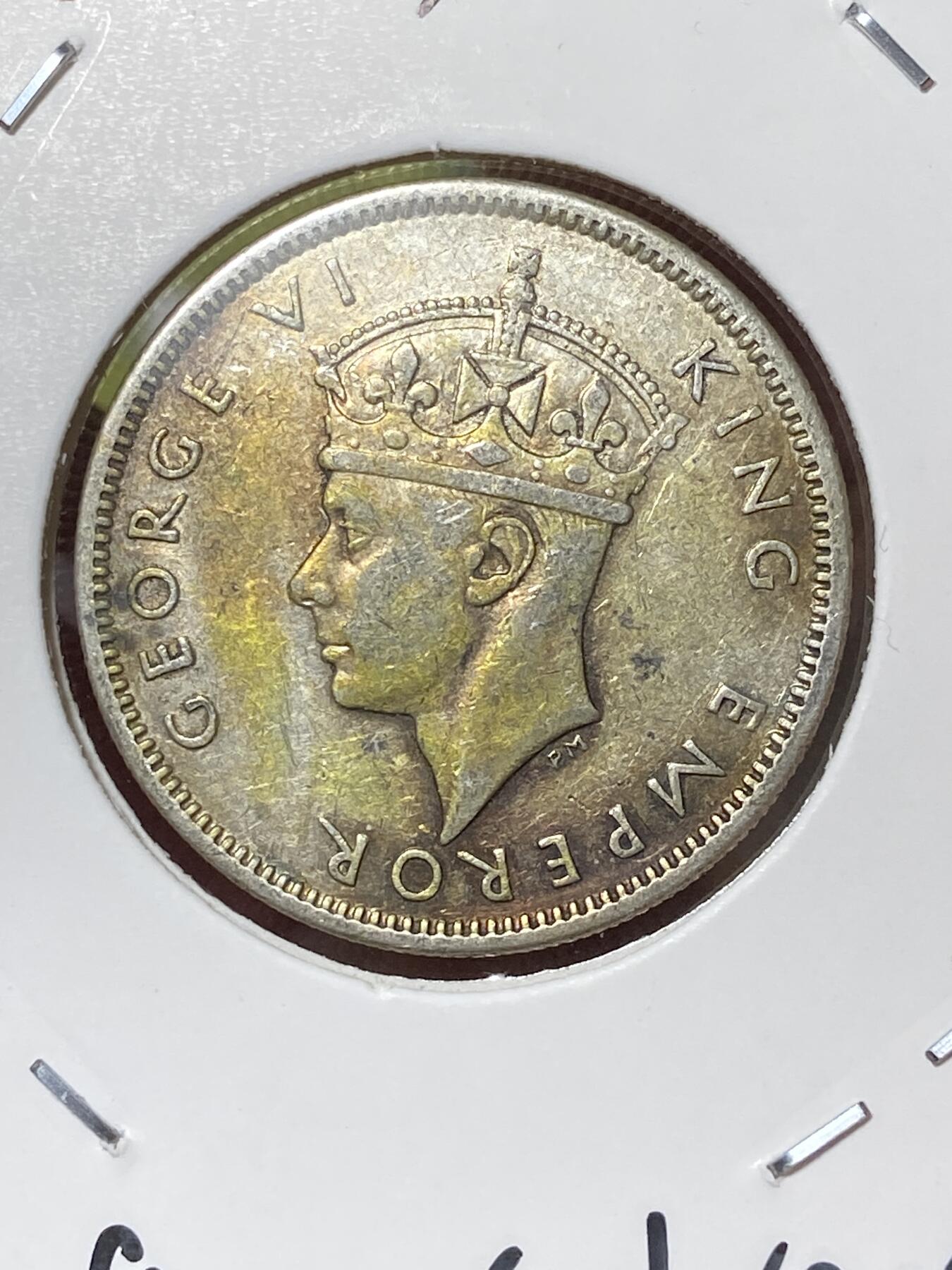 2026年第三十六场(总第二百零五场）外国精品纸夹币场(免佣金) 英属斐济🇫🇯1942年1先令银币(乔治六世第三版，S标旧金山造，900高银 )