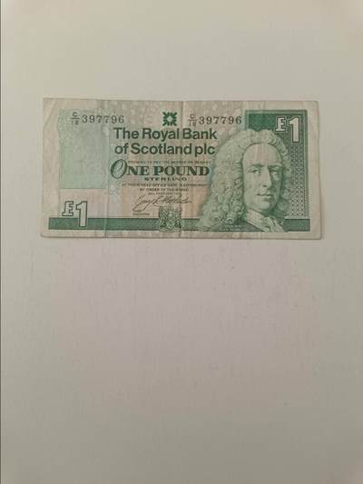 【20260319】非全新纸币和硬币第347场 - 苏格兰皇家银行1镑