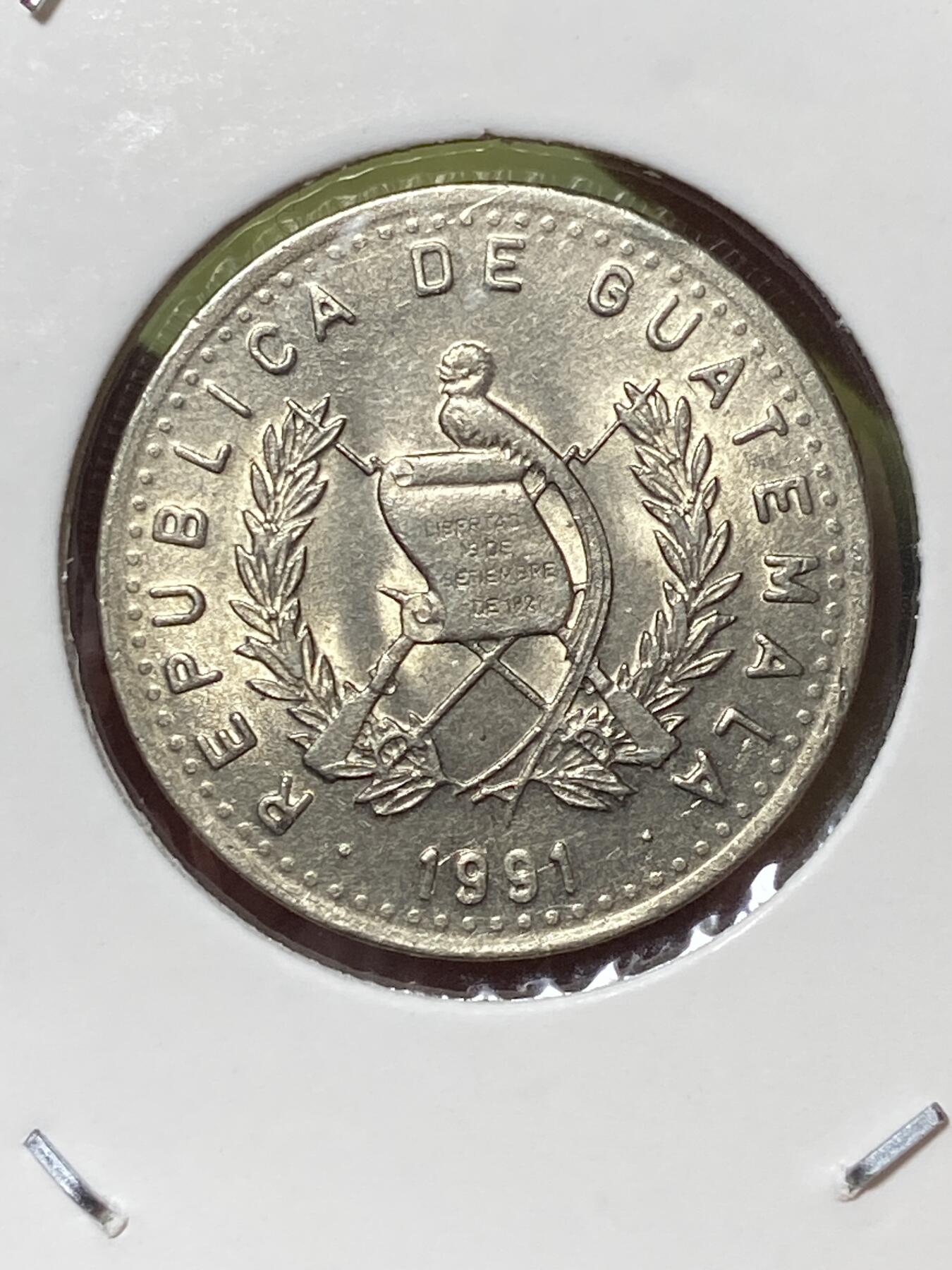 2026年第三十六场(总第二百零五场）外国精品纸夹币场(免佣金) 危地马拉1991年10分(图腾图案第十三版)