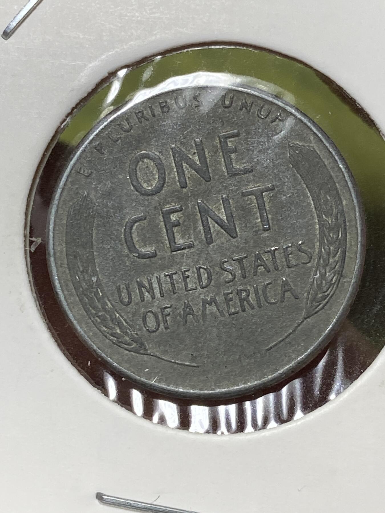 2026年第三十六场(总第二百零五场）外国精品纸夹币场(免佣金) 美国🇺🇸1943单年份1分锌币(林肯1分第二版，S标旧金山造)