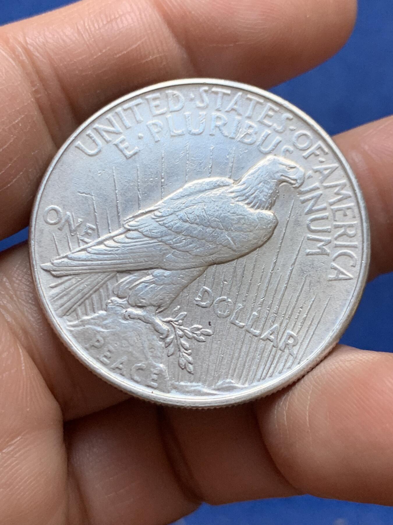 《竞宝斋》第471场 周日，周一，周二 3场连拍 （全场包邮）欢迎送拍 美国1922年和平鸽银币