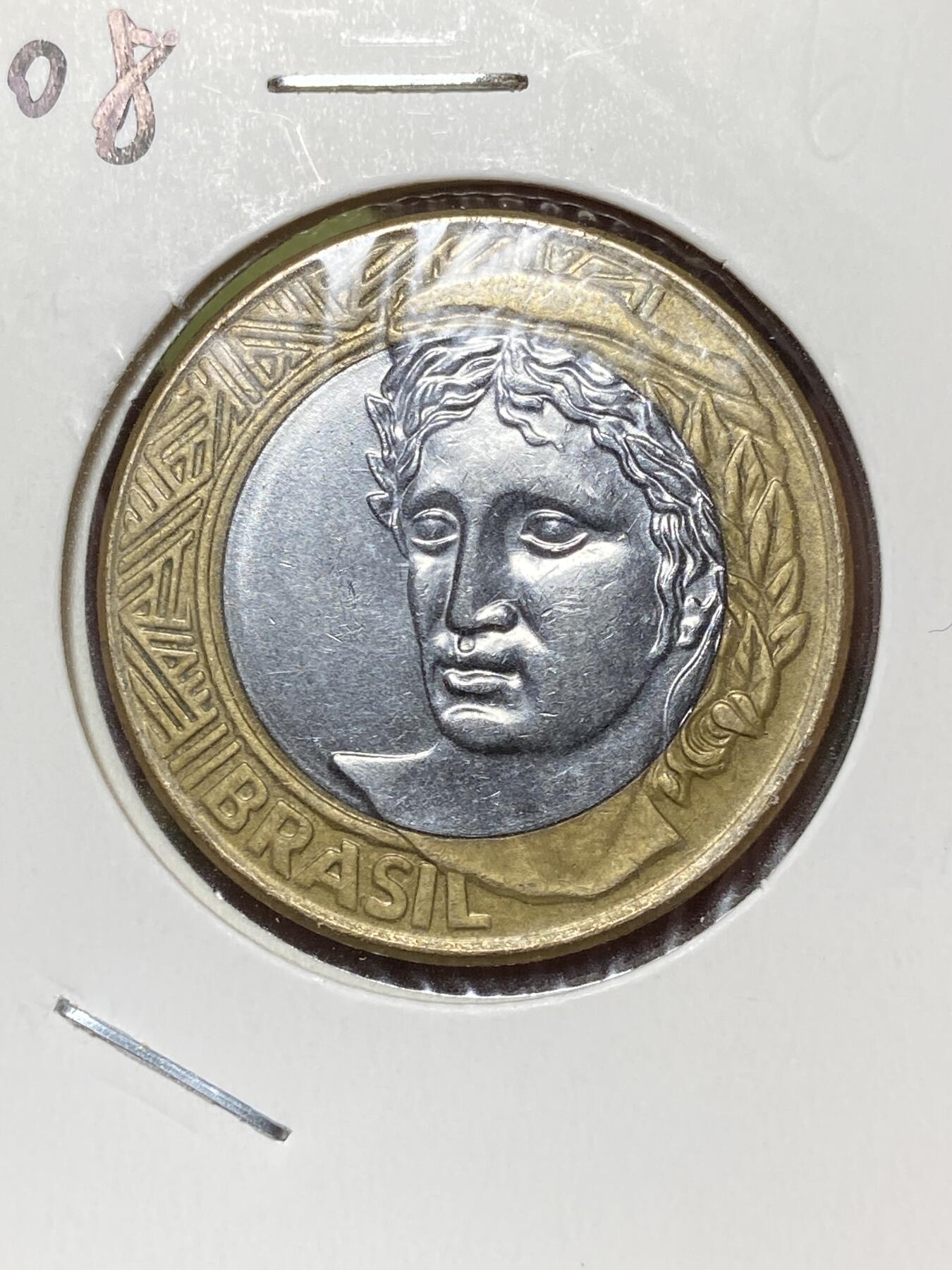 2026年第三十六场(总第二百零五场）外国精品纸夹币场(免佣金) 巴西🇧🇷2008年1瑞尔(第二版，有磁版)