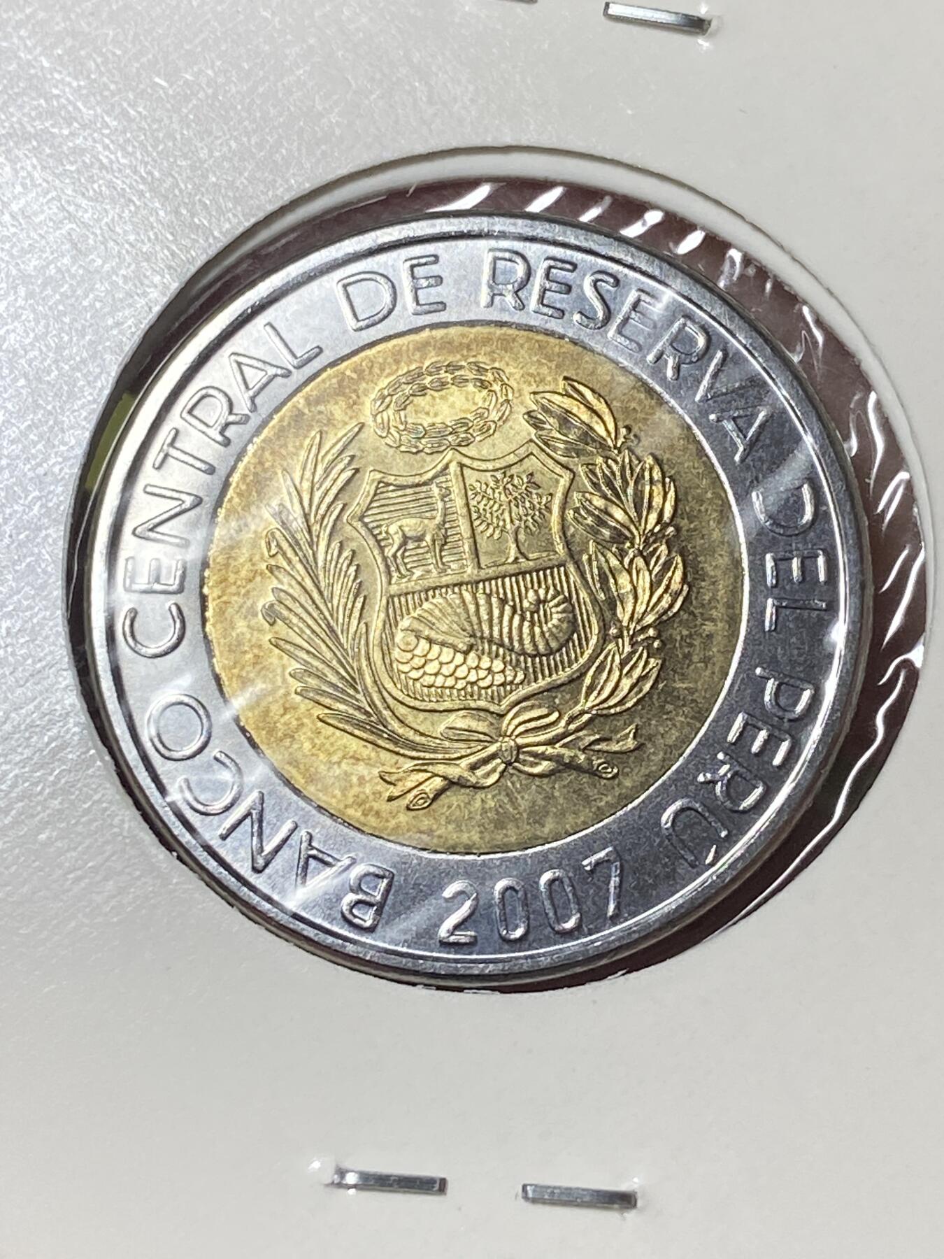 2026年第三十六场(总第二百零五场）外国精品纸夹币场(免佣金) 秘鲁🇵🇪2007年5索尔(纳斯卡线条图案第一版)