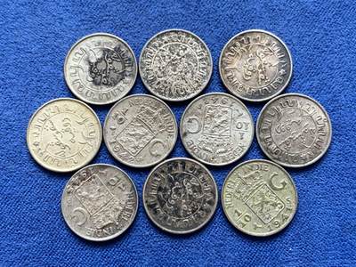 《竞宝斋》第471场 周日，周一，周二 3场连拍 （全场包邮）欢迎送拍 - 10枚一组 荷属东印度小银币 总重13.9克