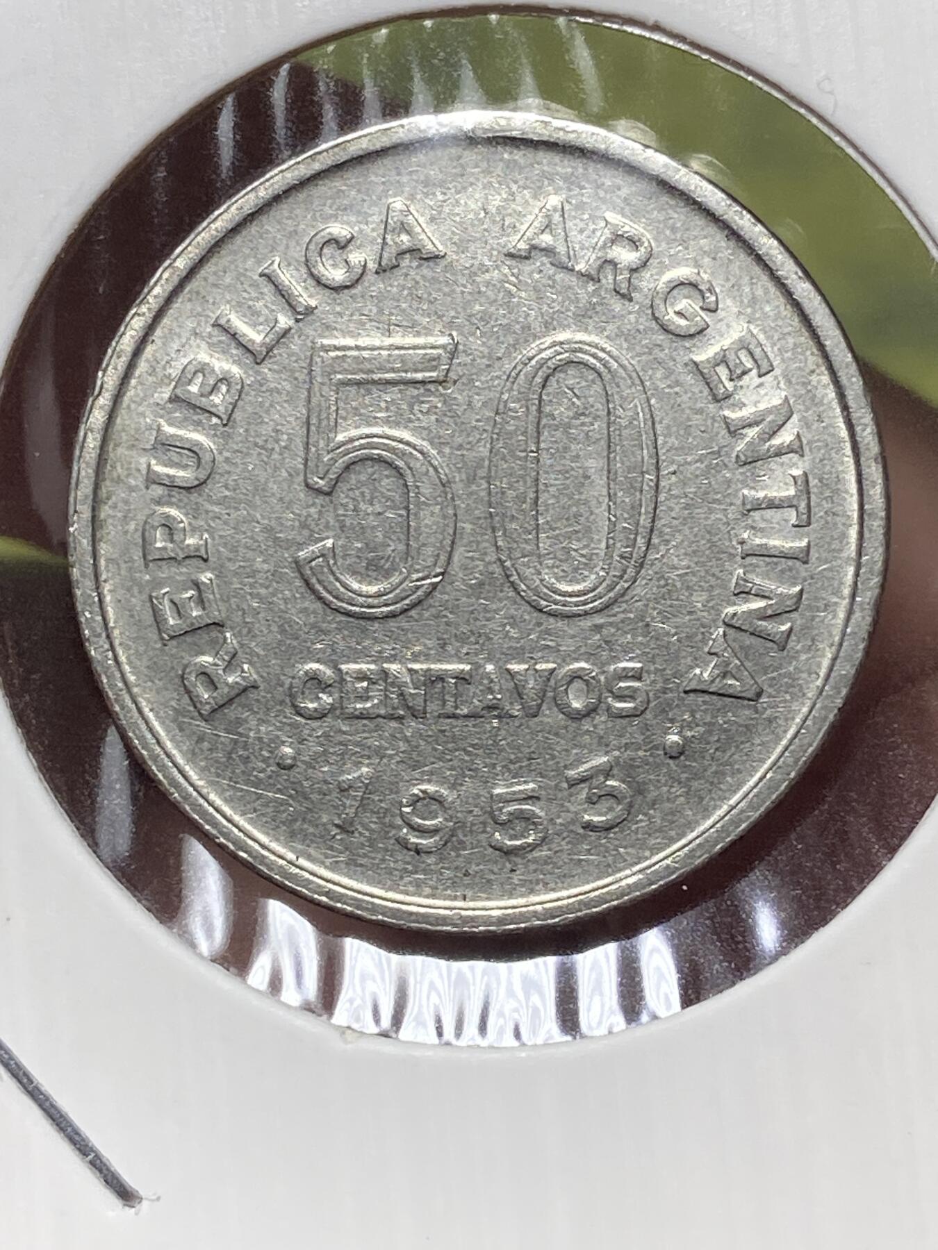 2026年第三十六场(总第二百零五场）外国精品纸夹币场(免佣金) 阿根廷🇦🇷1953年50分