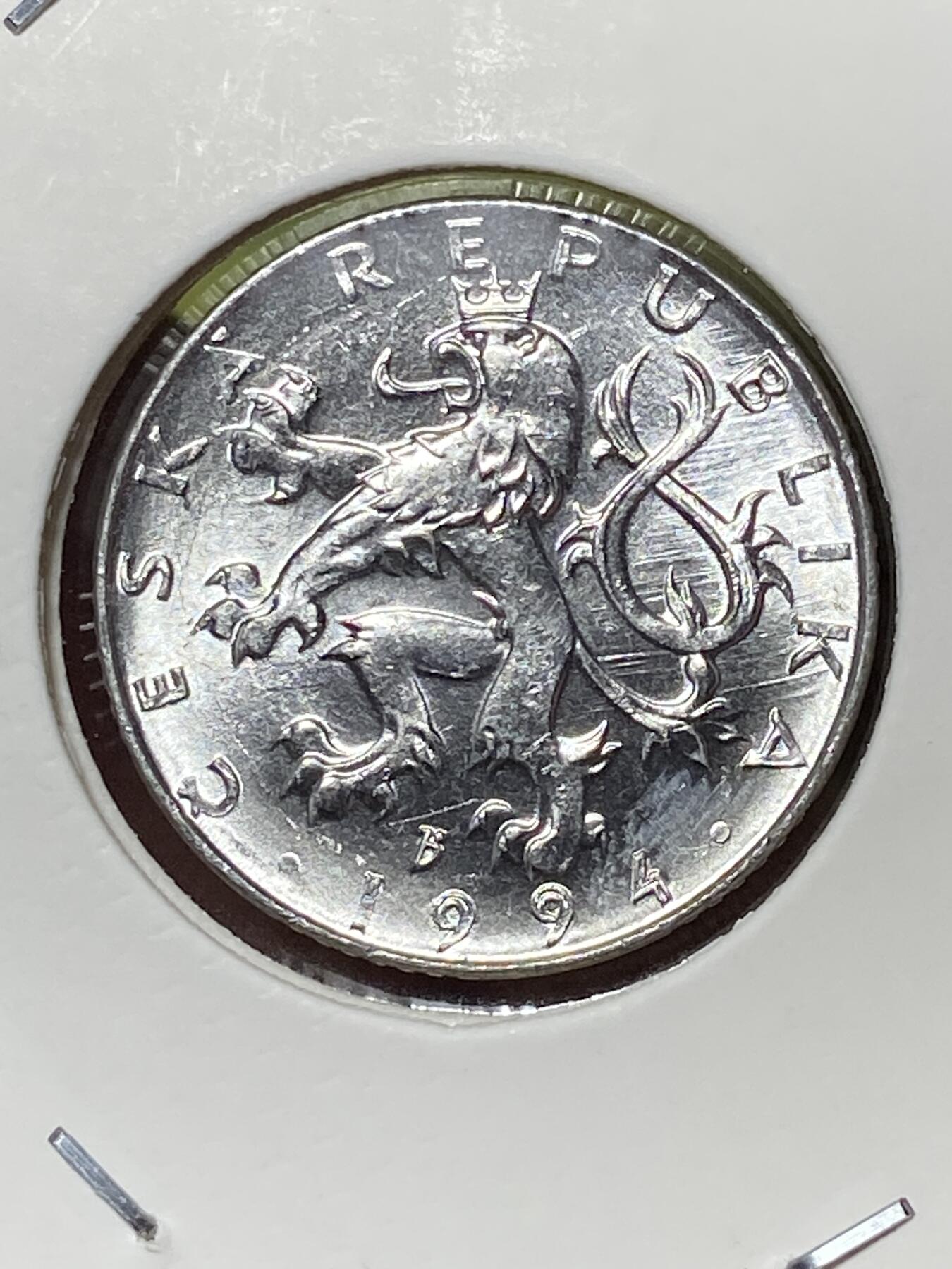 2026年第三十六场(总第二百零五场）外国精品纸夹币场(免佣金) 捷克🇨🇿1994年50赫勒(第一版，小VO版)