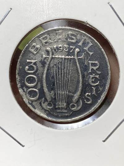 2026年第三十六场(总第二百零五场）外国精品纸夹币场(免佣金) - 少见面值–巴西🇧🇷1937年300瑞斯(1889–1942年第一版，仅发行3年)