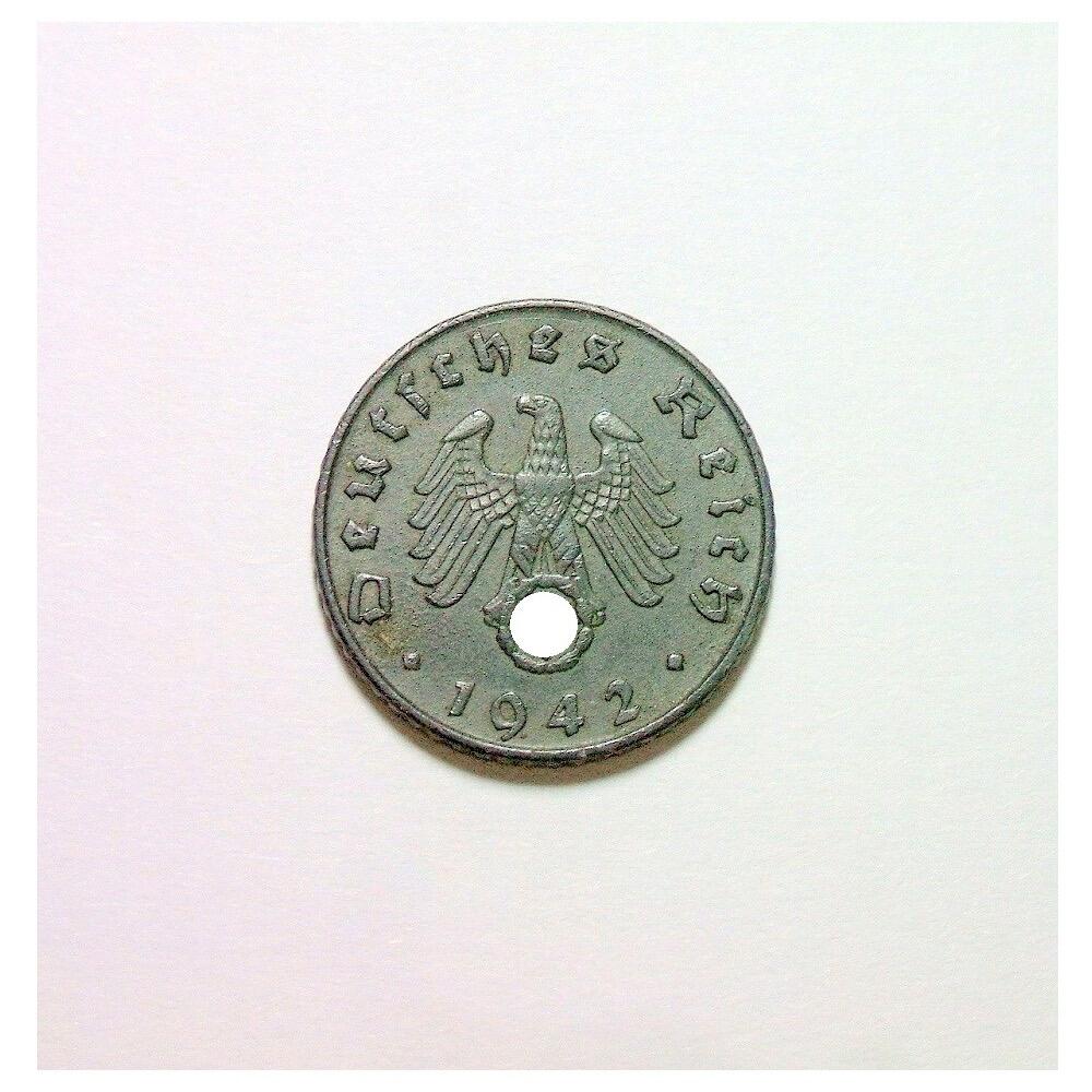 稀年 德国第三帝国1942年E版5芬尼 爽品