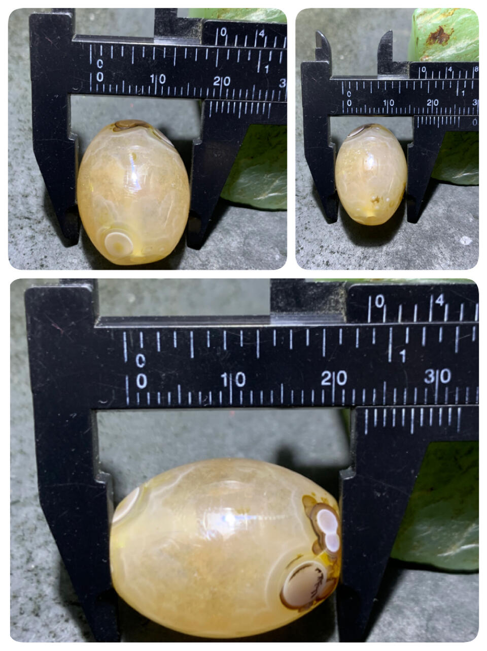 精美冻料8字天眼纹战国红玛瑙随形勒子一颗