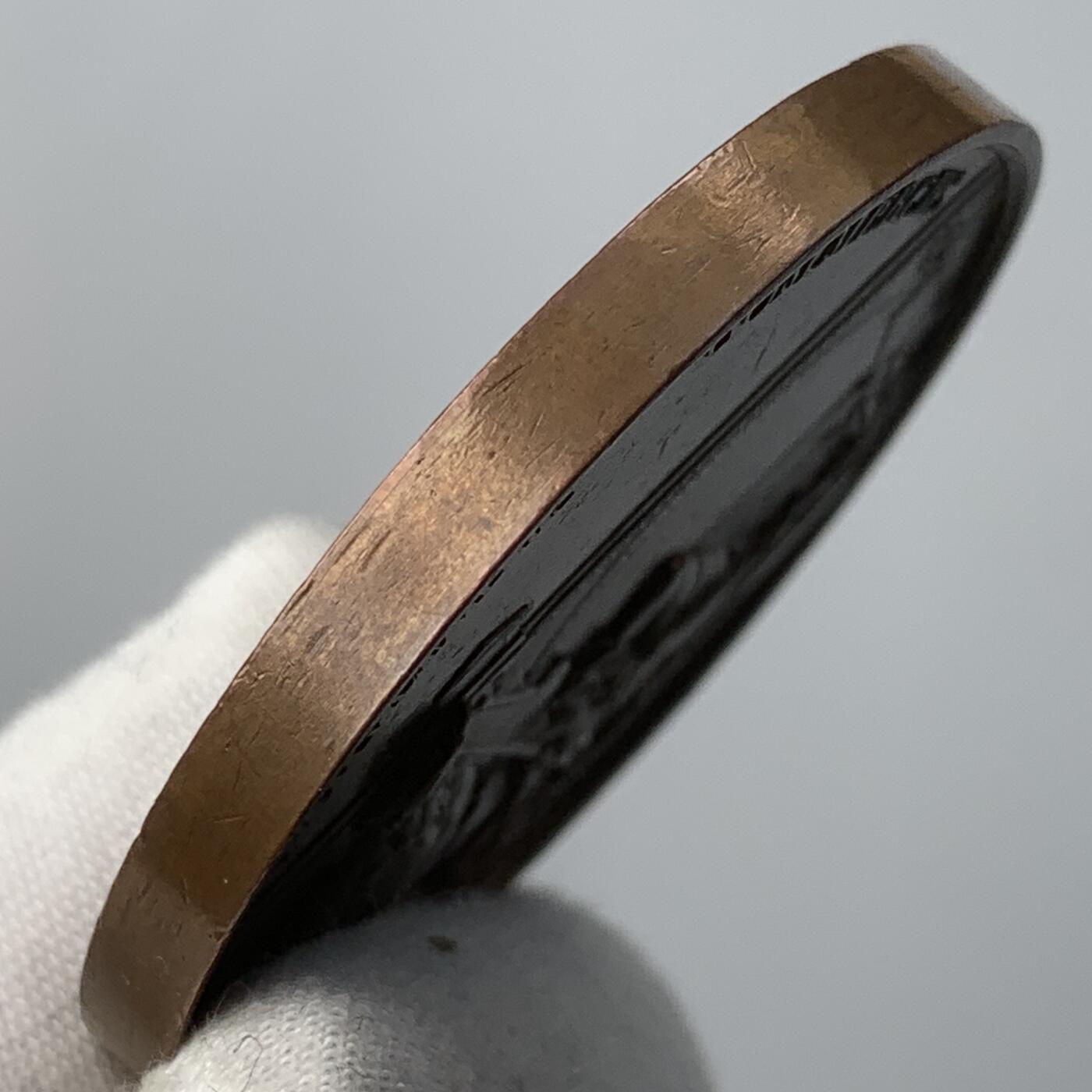 掌中浮雕-藏着的欧洲第055场 1820年法国路易十八头像，多尔多涅大桥开通纪念铜章，50mm，光边