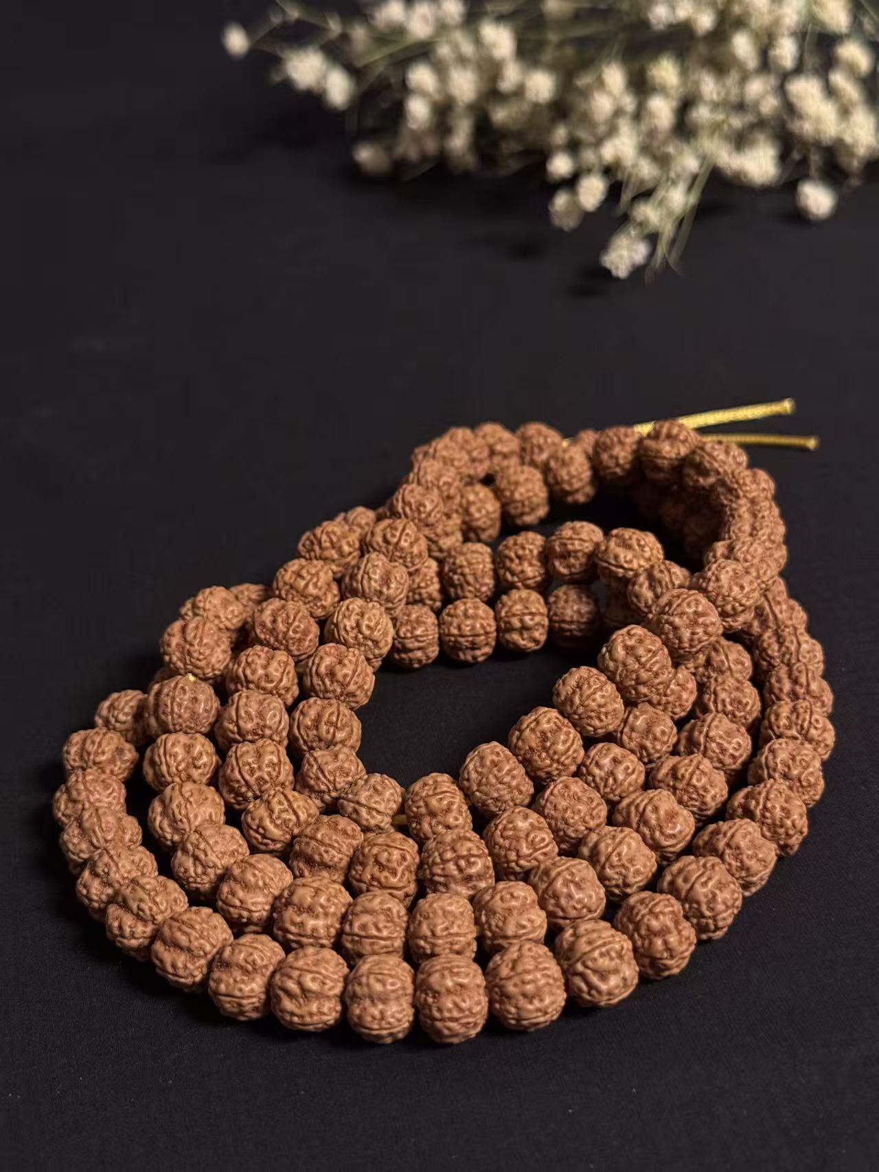 零元拍：金刚菩提老树梅花长串108+，约10/8.5MM