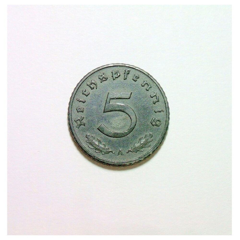 稀年 德国第三帝国1944年A版5芬尼 爽品