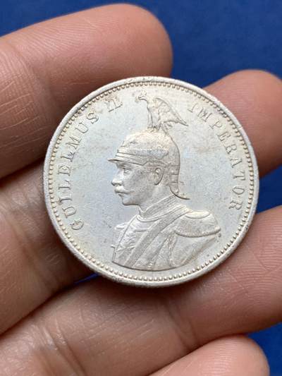 《竞宝斋》第471场 周日，周一，周二 3场连拍 （全场包邮）欢迎送拍 - 德属东非 1904年-A版 1卢比 银币 细节很好 少见品种 细节见图