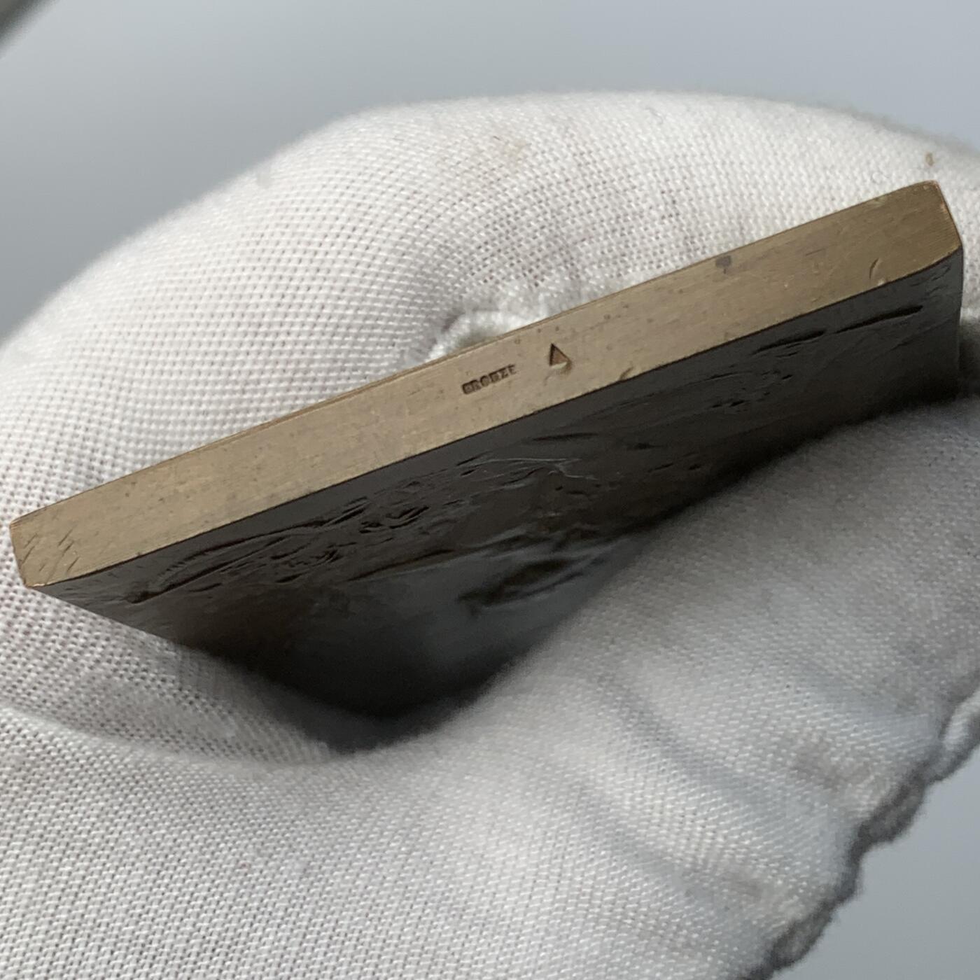 掌中浮雕-藏着的欧洲第055场  1913年比利时根特世博会法国参展纪念矩形铜章，52*80mm