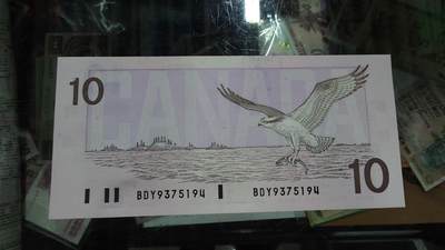 【陆续更新】世界钱币～微拍第240期暨2026年第21期  部分尾货整理陆续低价起拍清仓 - 1989年加拿大10元 纸币全新绝品尾号194（近一刀基本卖完，最后这期的7张，多一张都没有了）