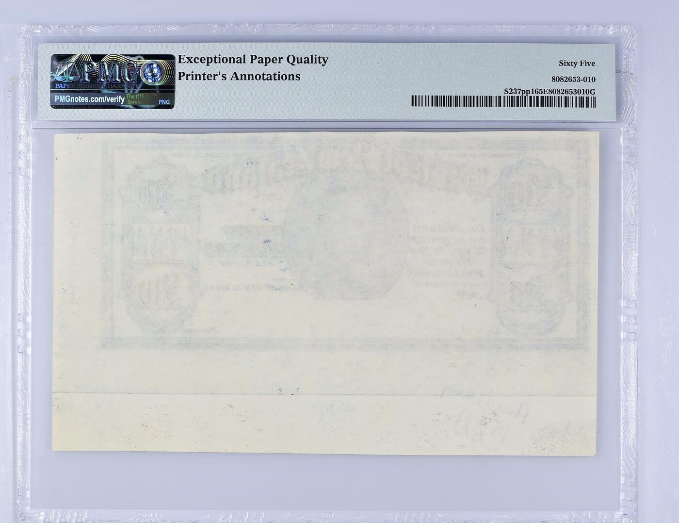 【Blue Auction】世界纸币精拍第795期——18级TOP拍卖/信誉/品质/专业/高效💫 【唯一冠军&唯一记录 非常珍罕 BWC出品 正面渐进印样】新西兰 1024年10镑高值  毛利人的第二任国王塔霍奥特写雕刻精美 PMG65EPQ 大票幅（带边铭 审核人手签签名 写了22年9月21日通过 意义重大）