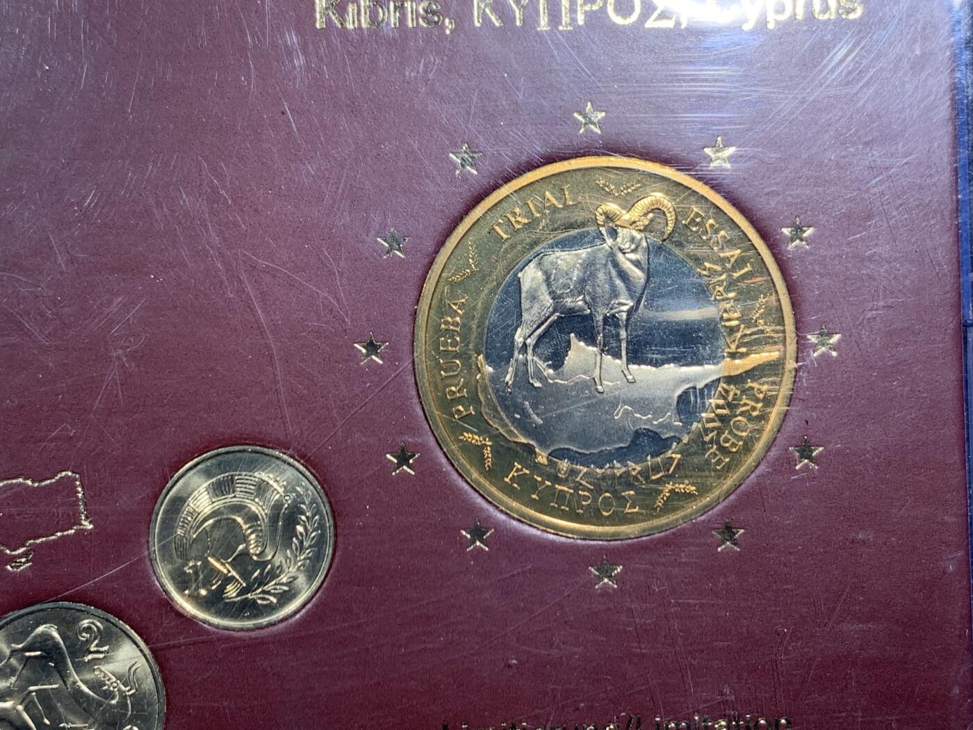 《竞宝斋》第471场 周日，周一，周二 3场连拍 （全场包邮）欢迎送拍 塞浦路斯2002-2004年七枚装套币