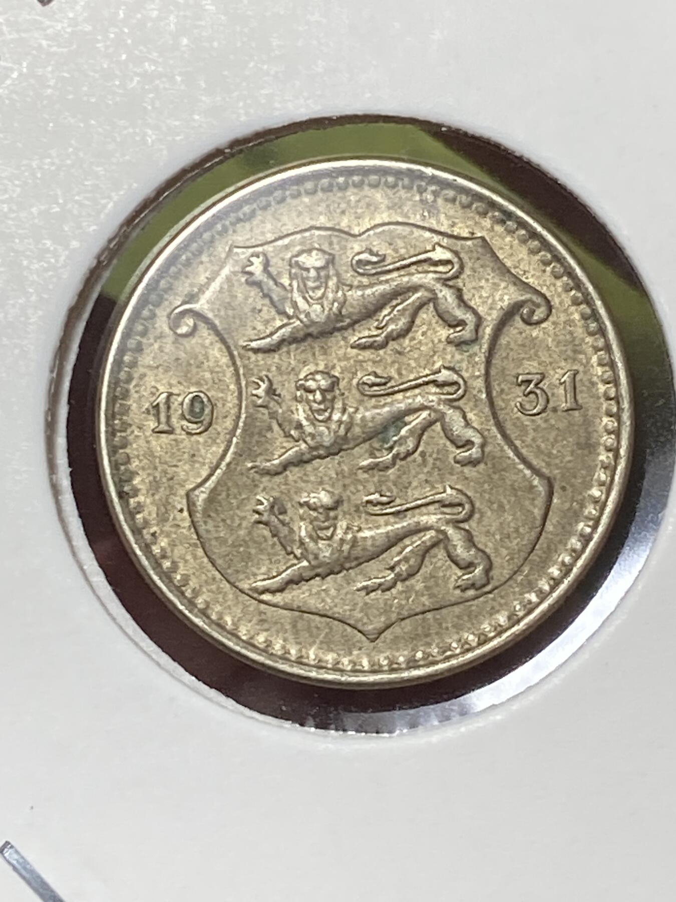 2026年第三十六场(总第二百零五场）外国精品纸夹币场(免佣金) 爱沙尼亚1931单年份10分(第二套流通硬币)