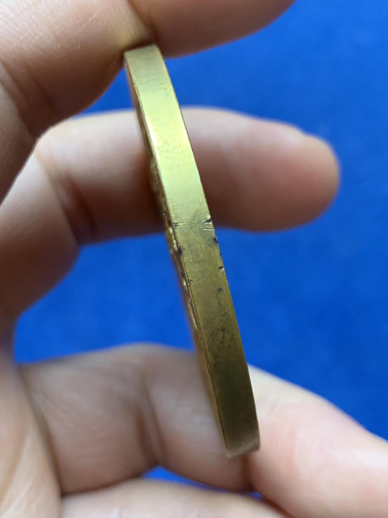 《竞宝斋》第471场 周日，周一，周二 3场连拍 （全场包邮）欢迎送拍 比利时1899年根特第九届联邦大会-消防员联合会纪念章 51.4克 50.2mm 细节见图