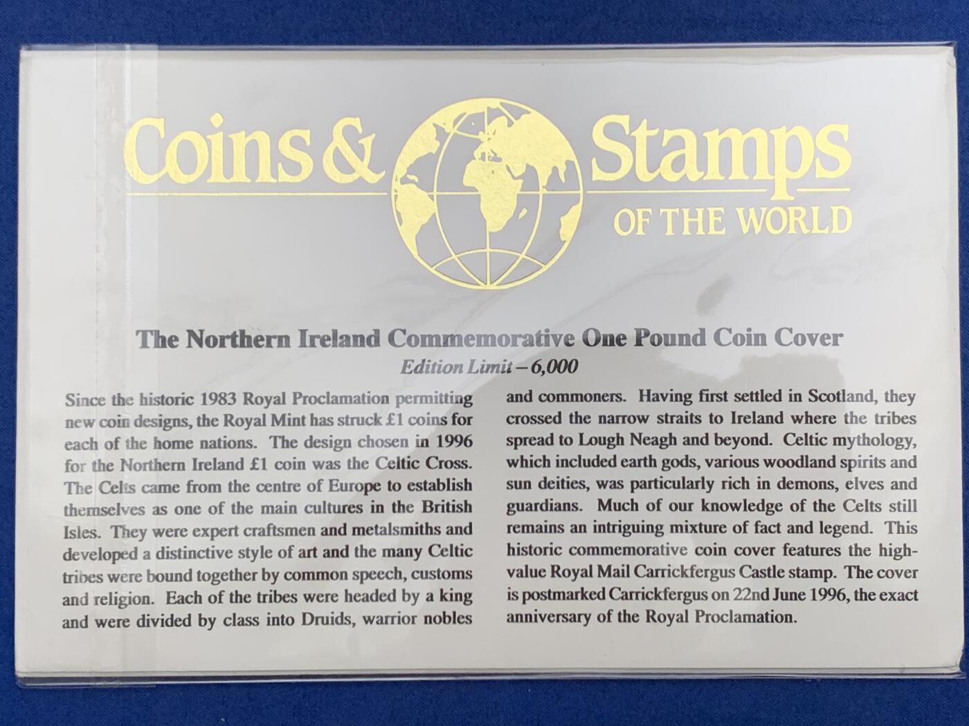 《竞宝斋》第471场 周日，周一，周二 3场连拍 （全场包邮）欢迎送拍 四枚一组 1995-1997年英国1英镑邮币封首日封 英格兰 苏格兰 威尔士 北爱尔兰徽章 神兽系列