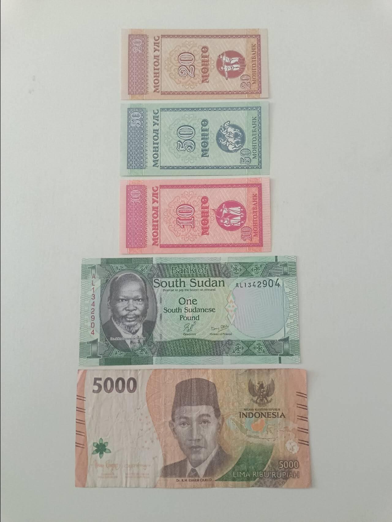 【20260319】非全新纸币和硬币第347场 外国5张纸币