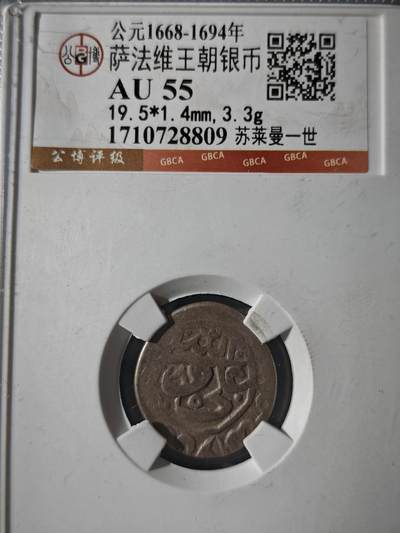 121期新疆红钱粟特钱币丝路钱币专场 - 萨法维王朝银币