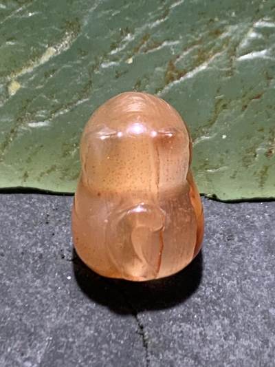 精美川料南红玛瑙雕刻小猫随形珠子一个， - 精美川料南红玛瑙雕刻小猫随形珠子一个，