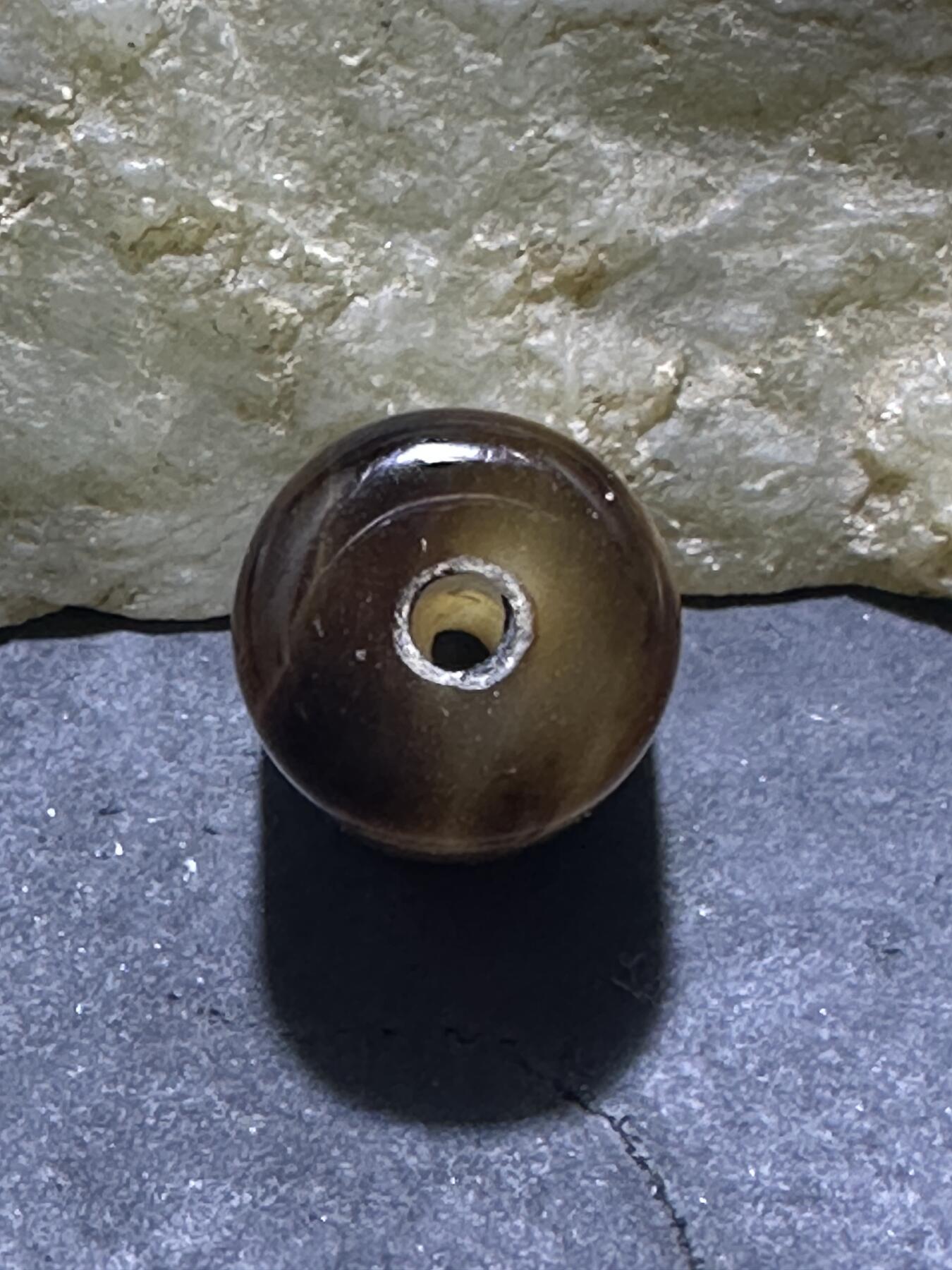 仅此一颗，精品藏传虎牙玛瑙天珠一颗