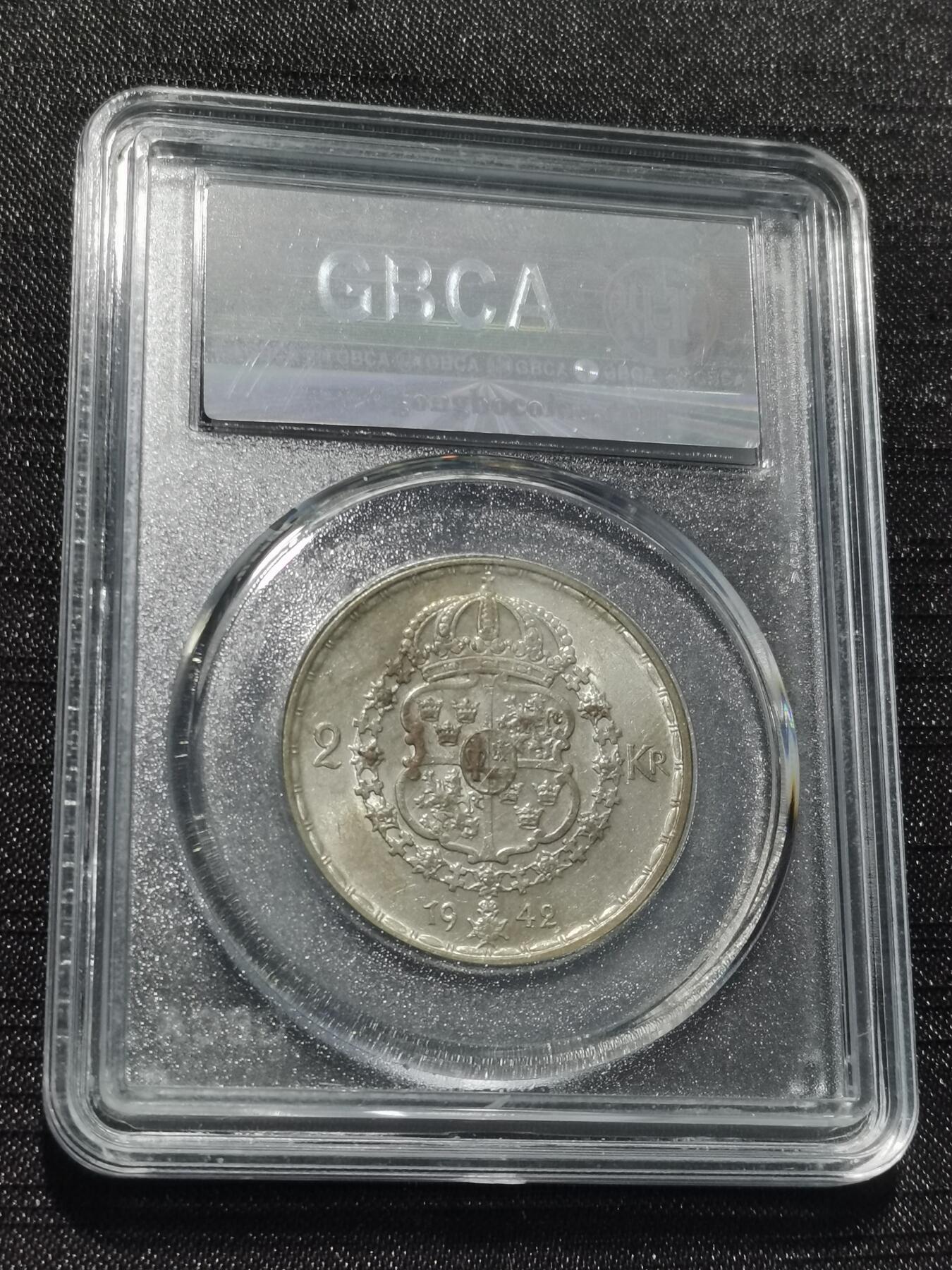 天下钱庄专场欢迎参拍 瑞典2克朗银币