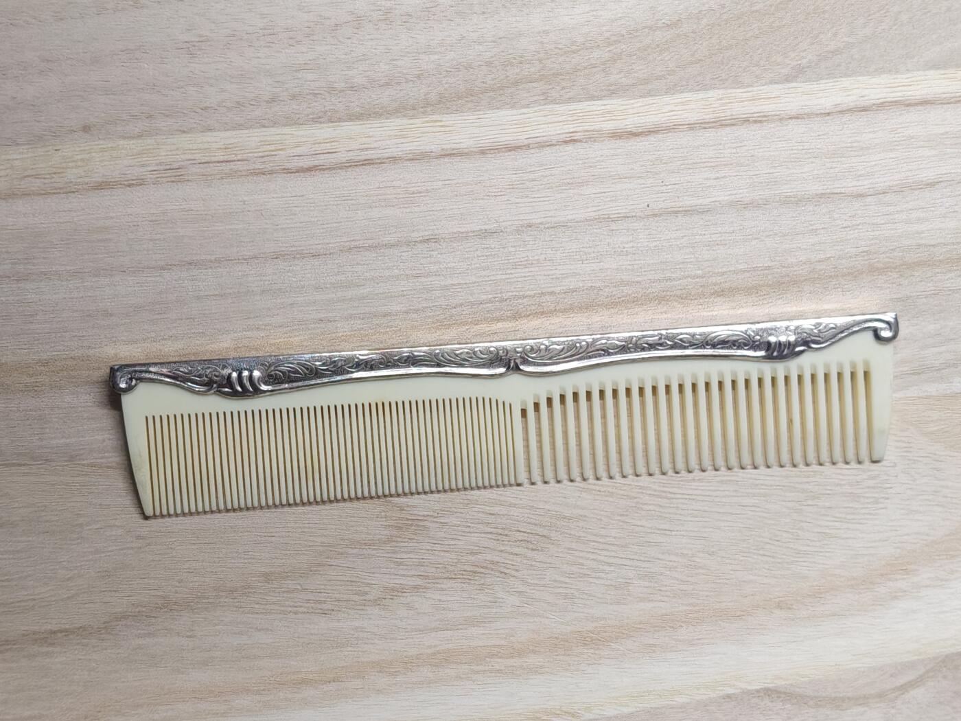 苏联章银币欧洲银章银器 银镶嵌梳子