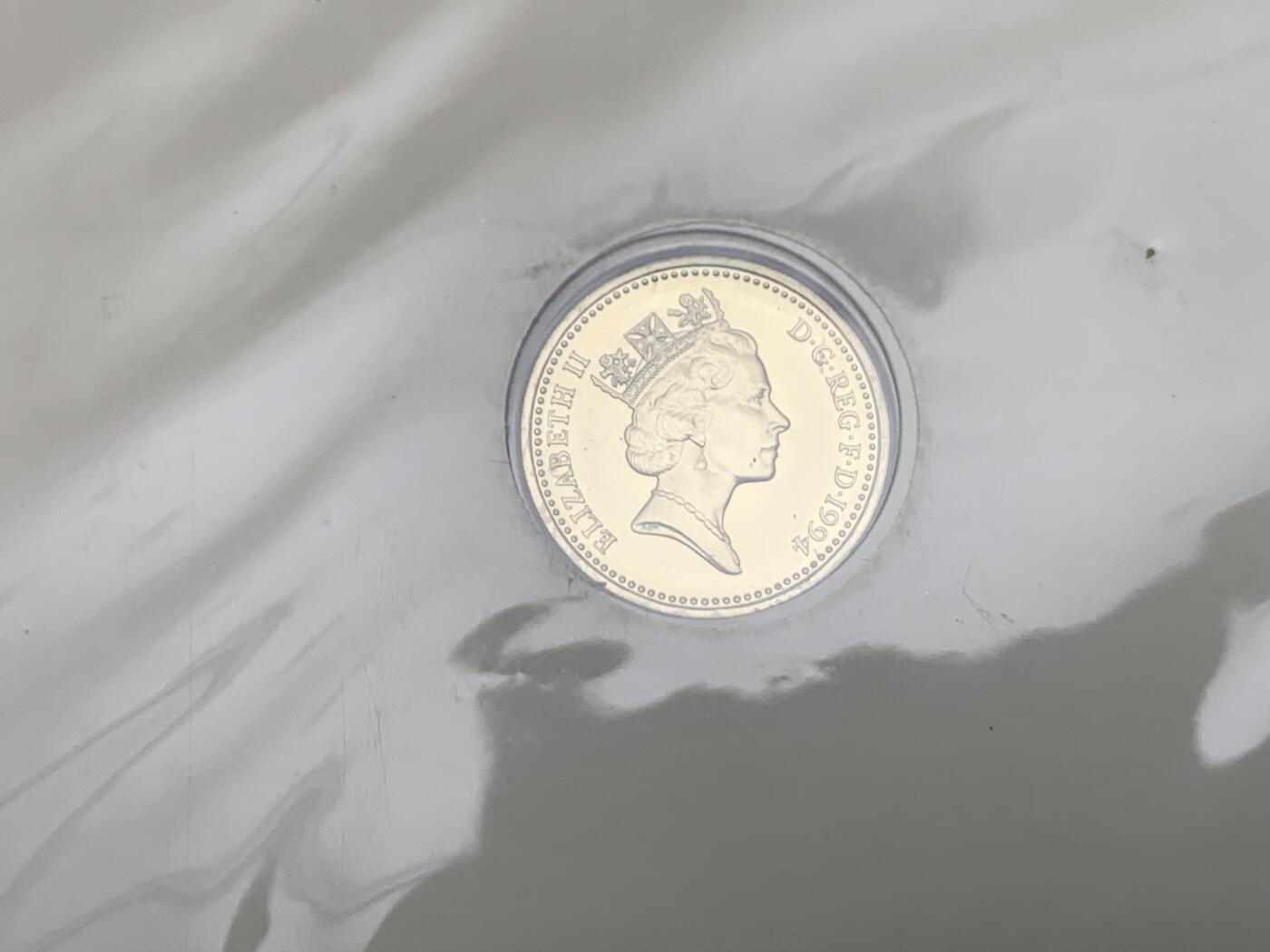 《竞宝斋》第471场 周日，周一，周二 3场连拍 （全场包邮）欢迎送拍 四枚一组 1995-1997年英国1英镑邮币封首日封 英格兰 苏格兰 威尔士 北爱尔兰徽章 神兽系列