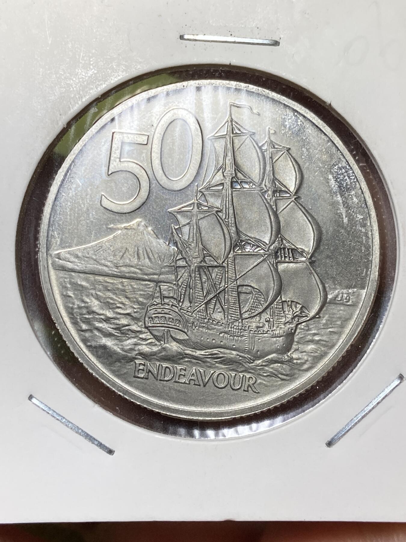 2026年第三十六场(总第二百零五场）外国精品纸夹币场(免佣金) Proof精制币–新西兰🇳🇿1991年50分(伊丽莎白二世中年高冠)