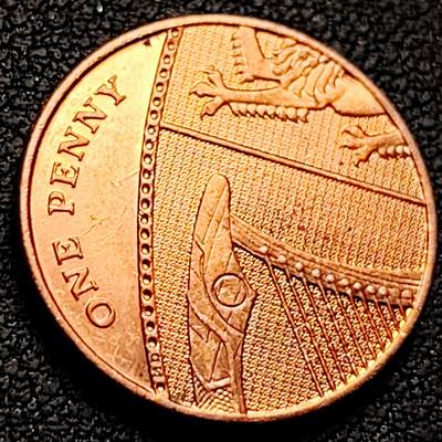 泉币菌-第211场-拍品多 请提前出价（工作最近较忙 发货不及时，望理解） - 狮腿版 英国1便士硬币 伊丽莎白二世 20.3mm