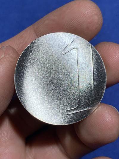 《竞宝斋》第471场 周日，周一，周二 3场连拍 （全场包邮）欢迎送拍 - 法国2001年1法郎波浪形普制银币 最后的法郎 17.8克900银 发行量：5万 带原厂袋