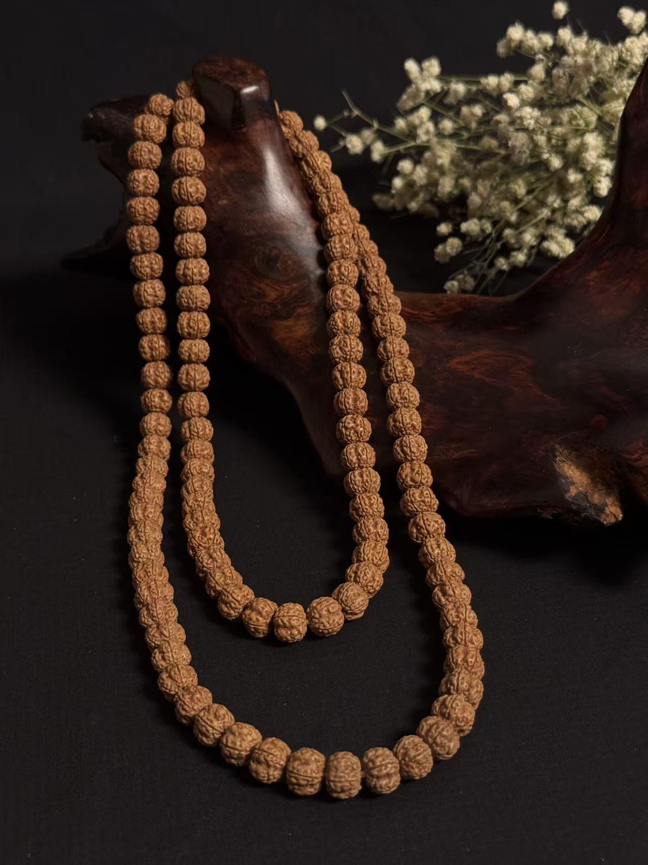 零元拍：金刚菩提老树梅花长串108+，约10/8.5MM