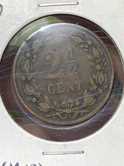 2026年第三十六场(总第二百零五场）外国精品纸夹币场(免佣金) - 荷兰🇳🇱1880年2.5分(威廉三世时期，Broadaxe–宽刃斧标)