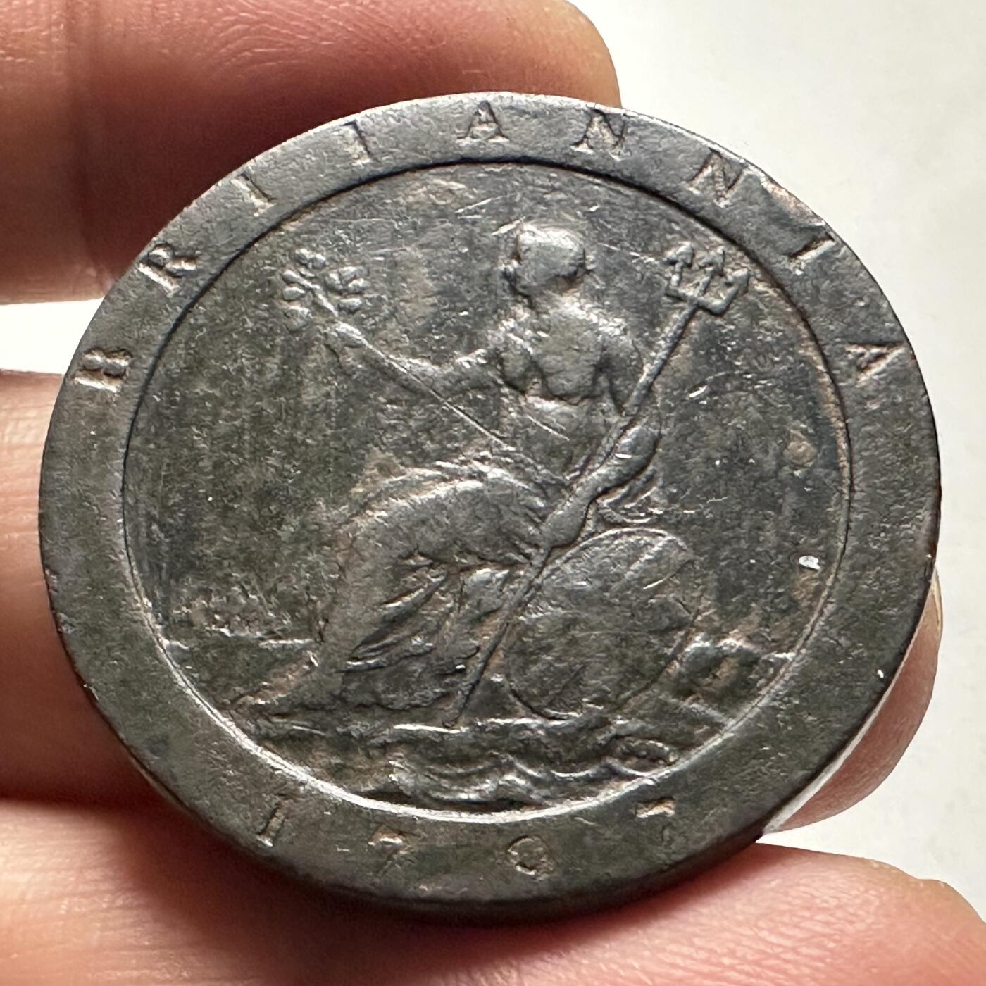 🌹外币初藏🌹🐯2026年第30场   每周二四六晚8️⃣点 接代拍 英国1797年乔治三世一便士 车轮币