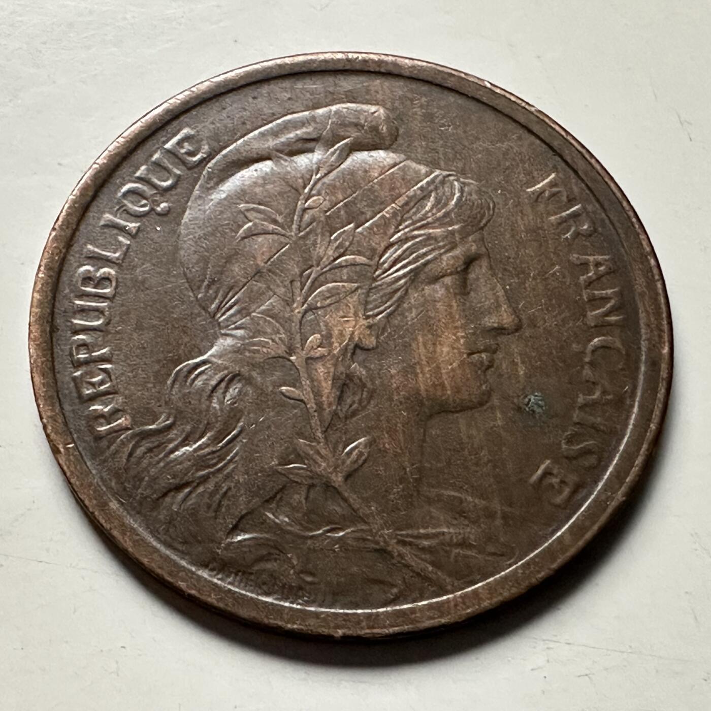 🌹外币初藏🌹🐯2026年第30场   每周二四六晚8️⃣点 接代拍 法国1912年 2生丁 铜币 玛丽安娜头像