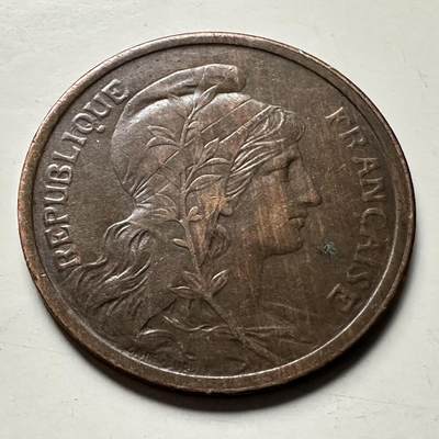 🌹外币初藏🌹🐯2026年第30场   每周二四六晚8️⃣点 接代拍 - 法国1912年 2生丁 铜币 玛丽安娜头像