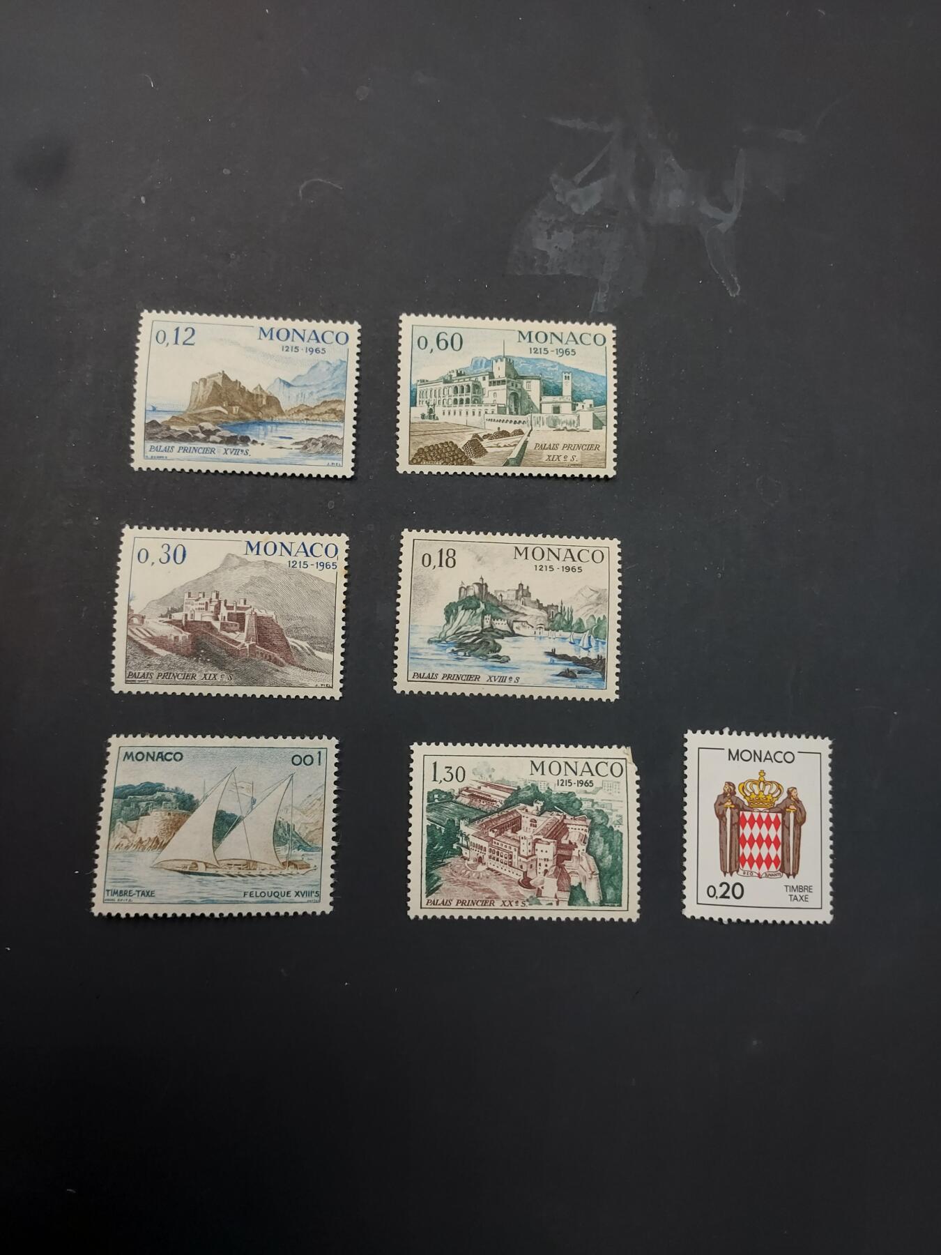 博彦收藏    3月25日 8点 外国邮票专场 摩纳哥邮票7枚，上品