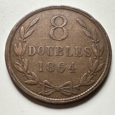 🌹外币初藏🌹🐯2026年第30场   每周二四六晚8️⃣点 接代拍 - 根西岛1864年8道布