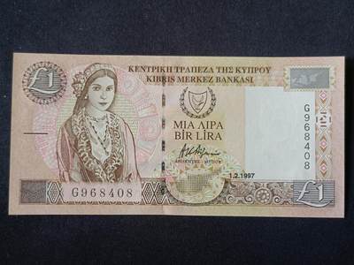 【游宝拍卖】丙午马年第13期 - 塞浦路斯-1镑【1997年 全新UNC】