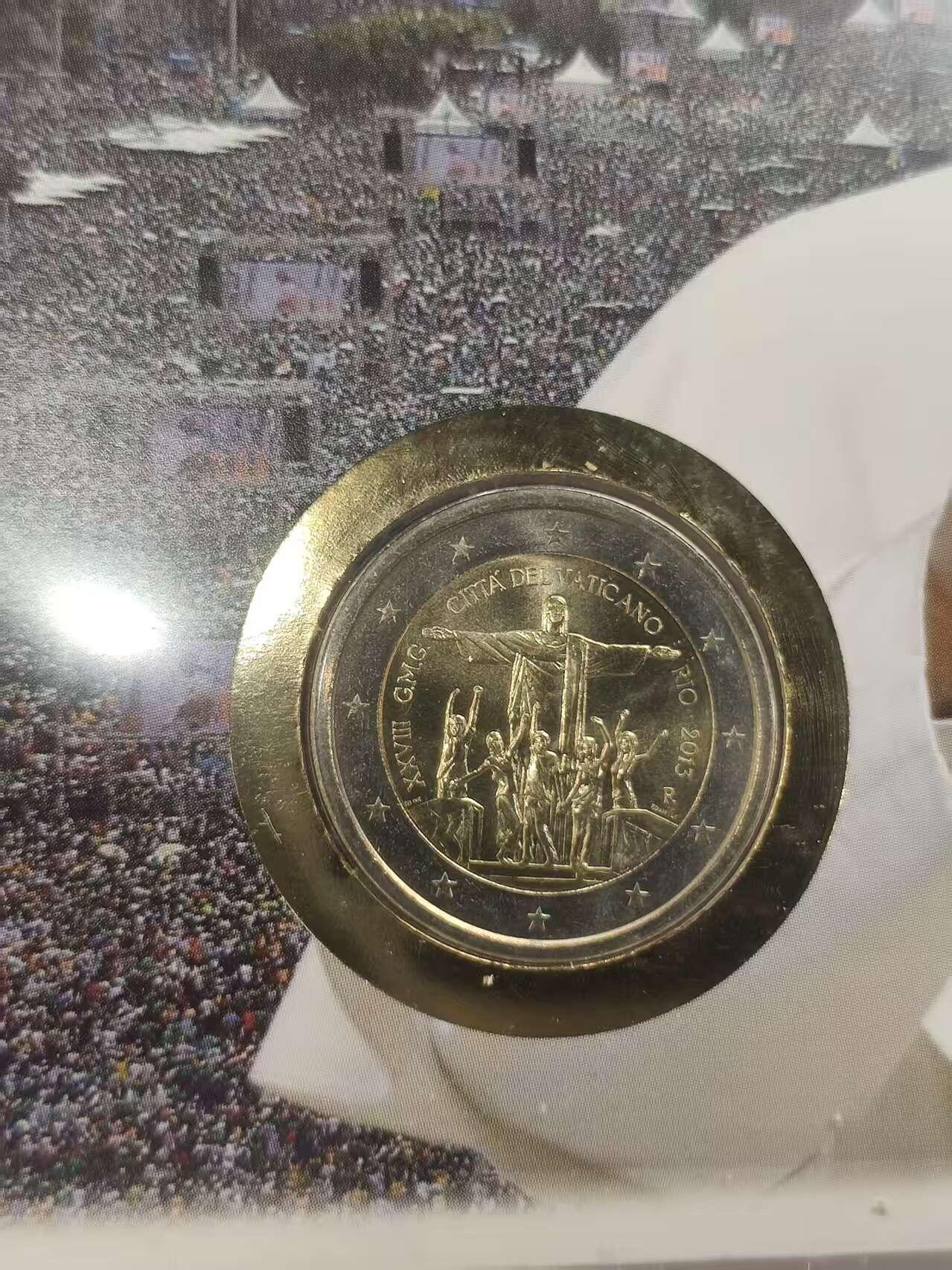 G&W世界散币，银币处理专场（第46场） 梵蒂冈2013年2欧元 巴西里约热内卢第28届世界青年日 纪念