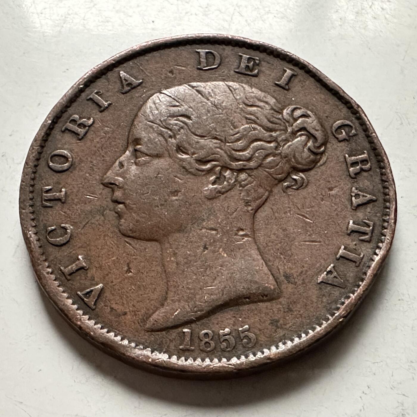 🌹外币初藏🌹🐯2026年第30场   每周二四六晚8️⃣点 接代拍 英国1855年维多利亚半便士