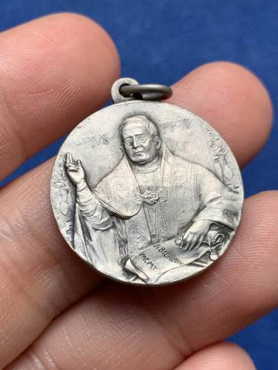 《竞宝斋》第472场 周日，周一，周二 3场连拍 （全场包邮）欢迎送拍 - 1925年梵蒂冈圣年 教皇庇护十一世（禧年）纪念章 7.07克 26.2mm