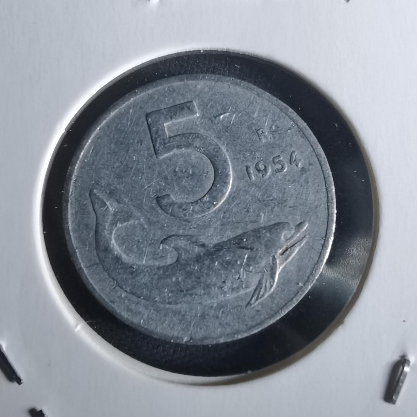 沼泽如烟--第1026场 意大利1954年5里拉