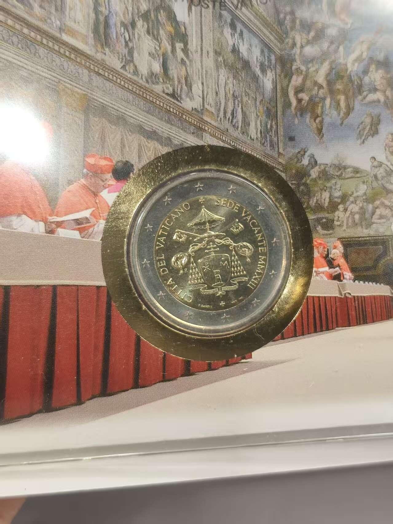 G&W世界散币，银币处理专场（第46场） 梵蒂冈2013年2欧元 宗座从缺纪念