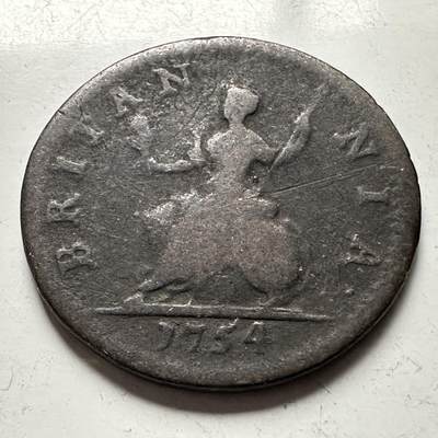 🌹外币初藏🌹🐯2026年第30场   每周二四六晚8️⃣点 接代拍 - 英国1754年乔治二世1法新